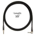Rattlesnake Cables 10' Standard Cable w/Mixed Plugs - Black