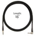 Rattlesnake Cables 15' Standard Cable w/Mixed Plugs - Black