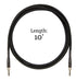 Rattlesnake Cables 10' Standard Cable w/Straight Plugs - Black