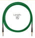 Rattlesnake Cables 15' Standard Cable Straight Plugs  - Mean Green
