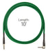Rattlesnake Cables 10' Standard Cable Straight to Right Angle Plugs  - Mean Green