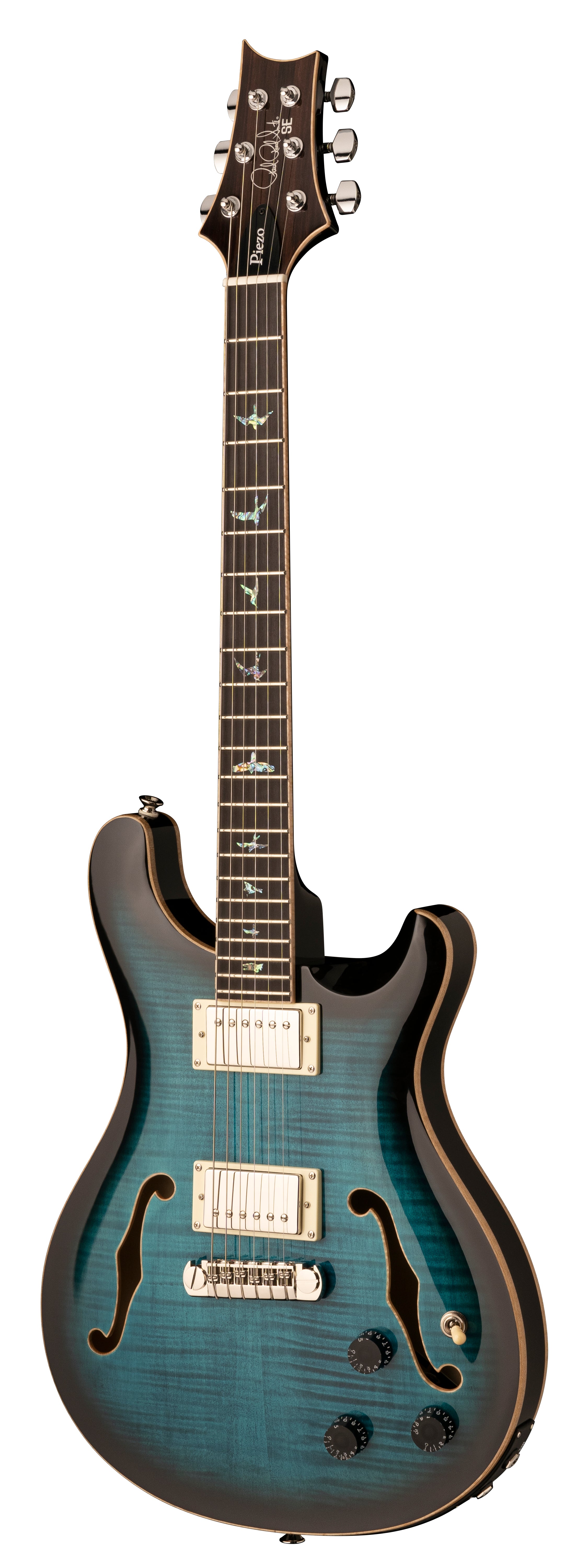 PRS Guitars SE Hollowbody II Piezo - Peacock Blue Burst