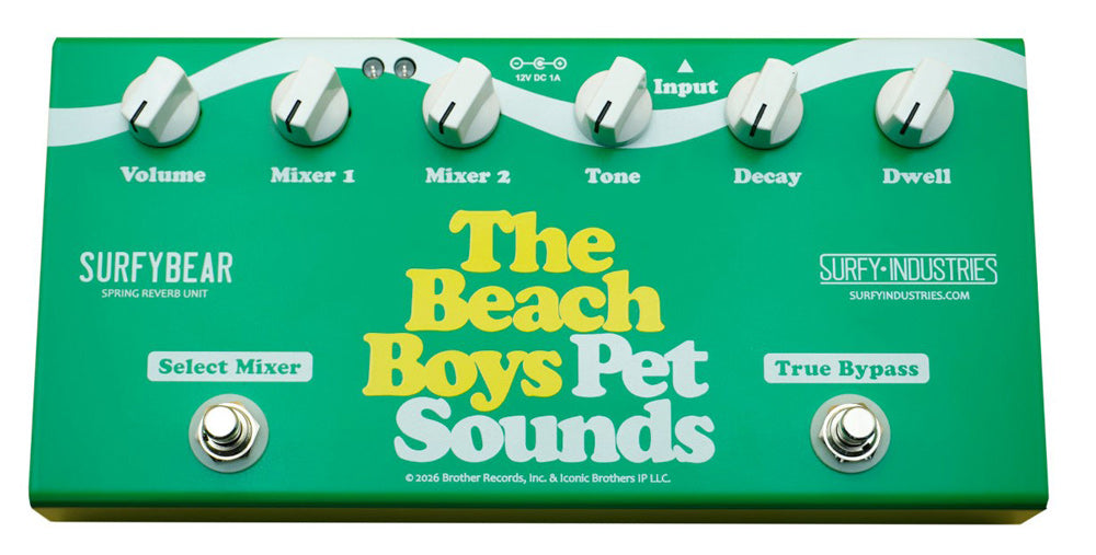 SurfyBear Compact Reverb Unit - The Beach Boys Pet Sounds 60th Anniversary Limited Edition