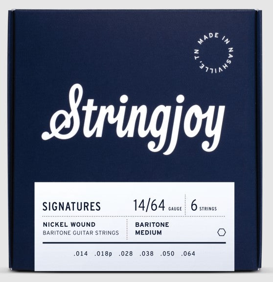 Stringjoy Signatures Baritone Balanced Medium Gauge (14-64) NW Electric Guitar Strings