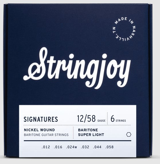 Stringjoy Signatures Baritone Balanced Super Light (12-58) NW Electric Guitar Strings