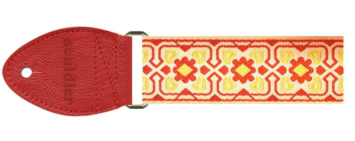 Souldier GS1296GD02CM Guitar Strap - Fillmore Red and Yellow