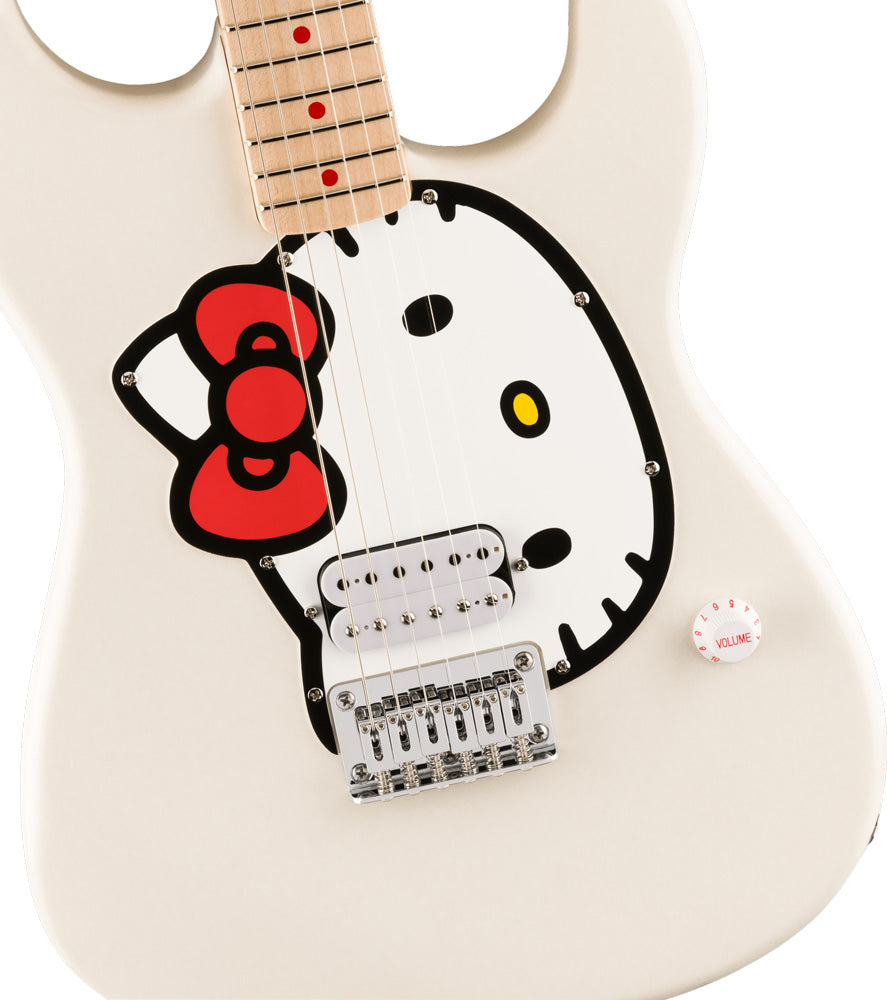 Squier x Hello Kitty White Stratocaster Electric Guitar