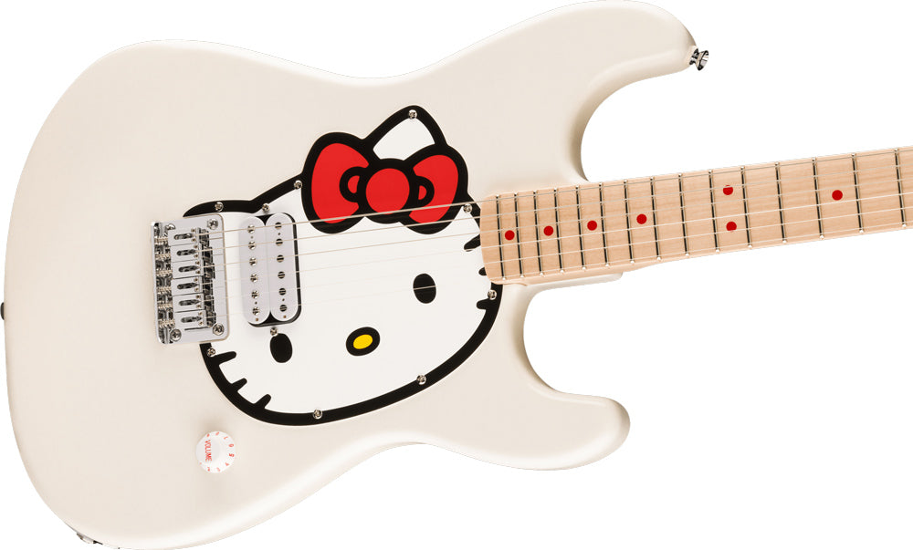Squier x Hello Kitty White Stratocaster Electric Guitar