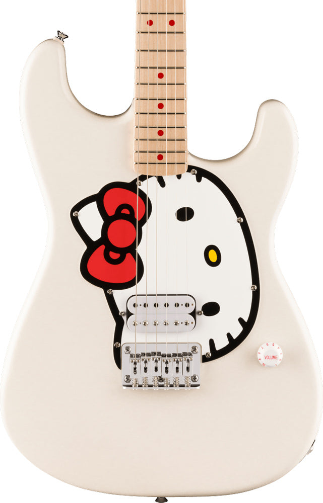 Squier x Hello Kitty White Stratocaster Electric Guitar