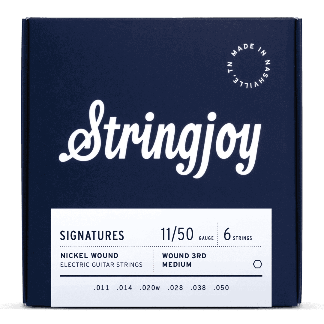 Stringjoy Signatures Wound 3rd Medium Gauge (11-50) Nickel Wound Electric Guitar Strings