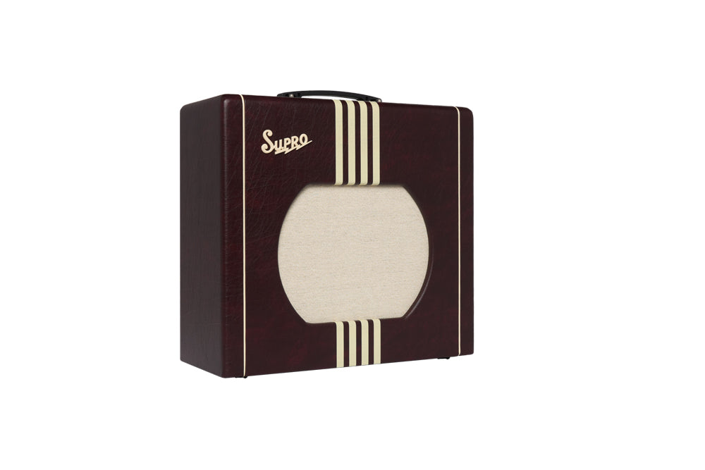 Supro Delta King 12 1x12 | 15-Watt | Reverb Combo Amp -  Limited Edition Burgundy and Cream