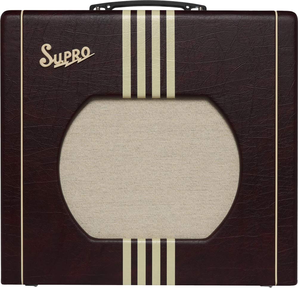 Supro Delta King 12 1x12 | 15-Watt | Reverb Combo Amp -  Limited Edition Burgundy and Cream