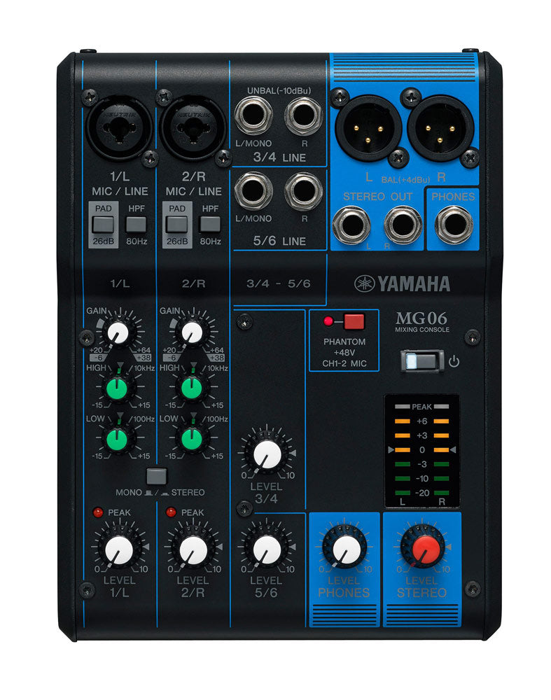 Yamaha MG06 6-Channel Mixing Console