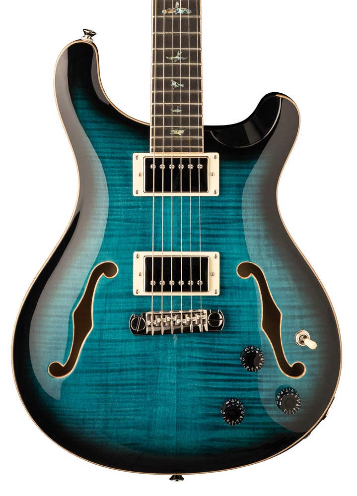 PRS Guitars SE Hollowbody II Piezo - Peacock Blue Burst