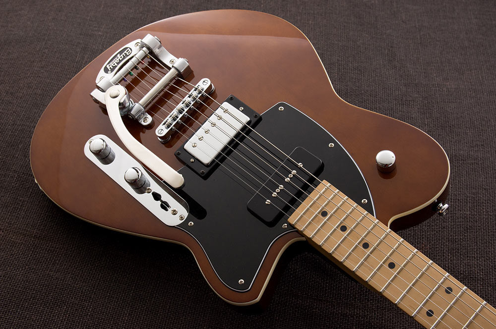 Flipside Music Exclusive Reverend Guitars Double Agent OG Violin Brown. Maple w/Bigsby