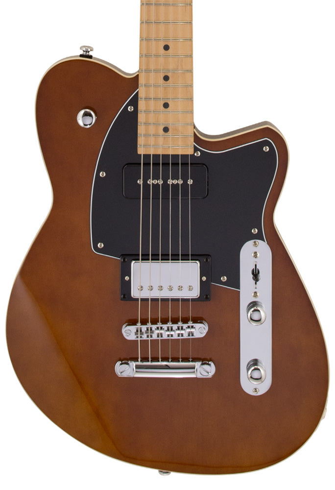 Flipside Music Exclusive Reverend Guitars Double Agent OG Violin Brown. Maple Stop Tail