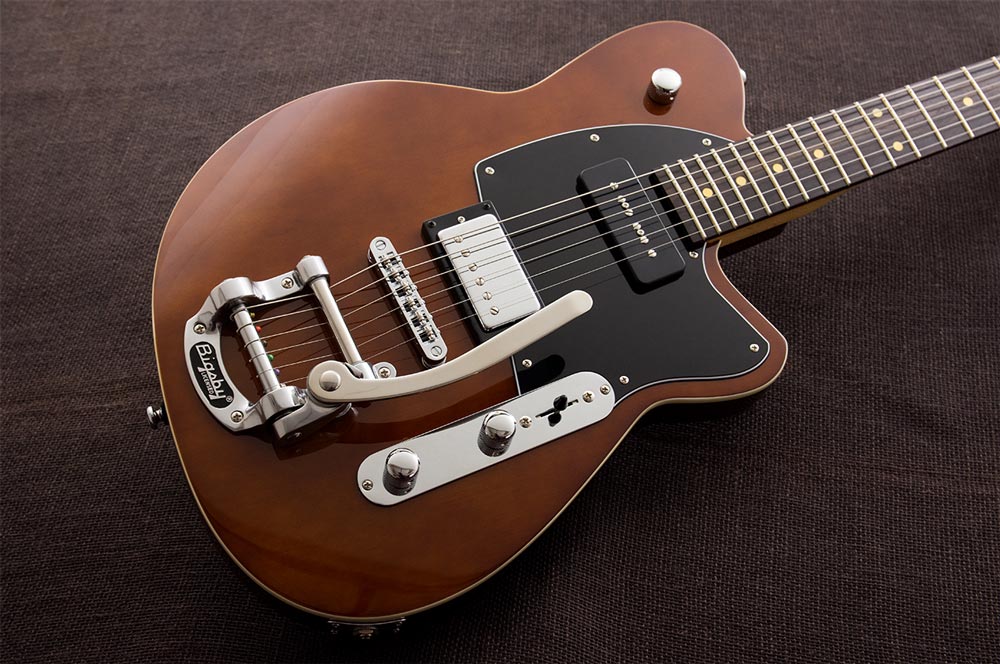 PRE-ORDER:  Flipside Music Exclusive Reverend Guitars Double Agent OG Violin Brown, Rosewood w/Bigsby