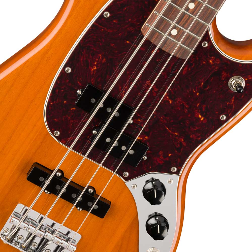 Natural　Flipside　Bass　Fender　–　Aged　PJ　Player　Mustang　Series　Music