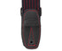 Reunion Blues Merino Wool Guitar Strap, Black w/Red Pinstripe