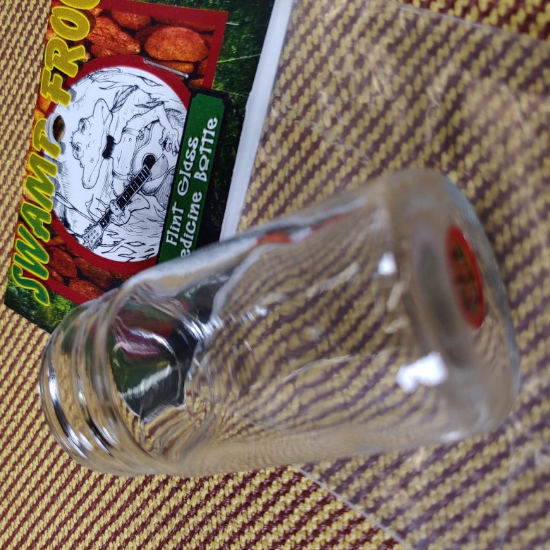 Rocky Mountain Slide Company Swamp Frog Medicine Bottle Glass Slide