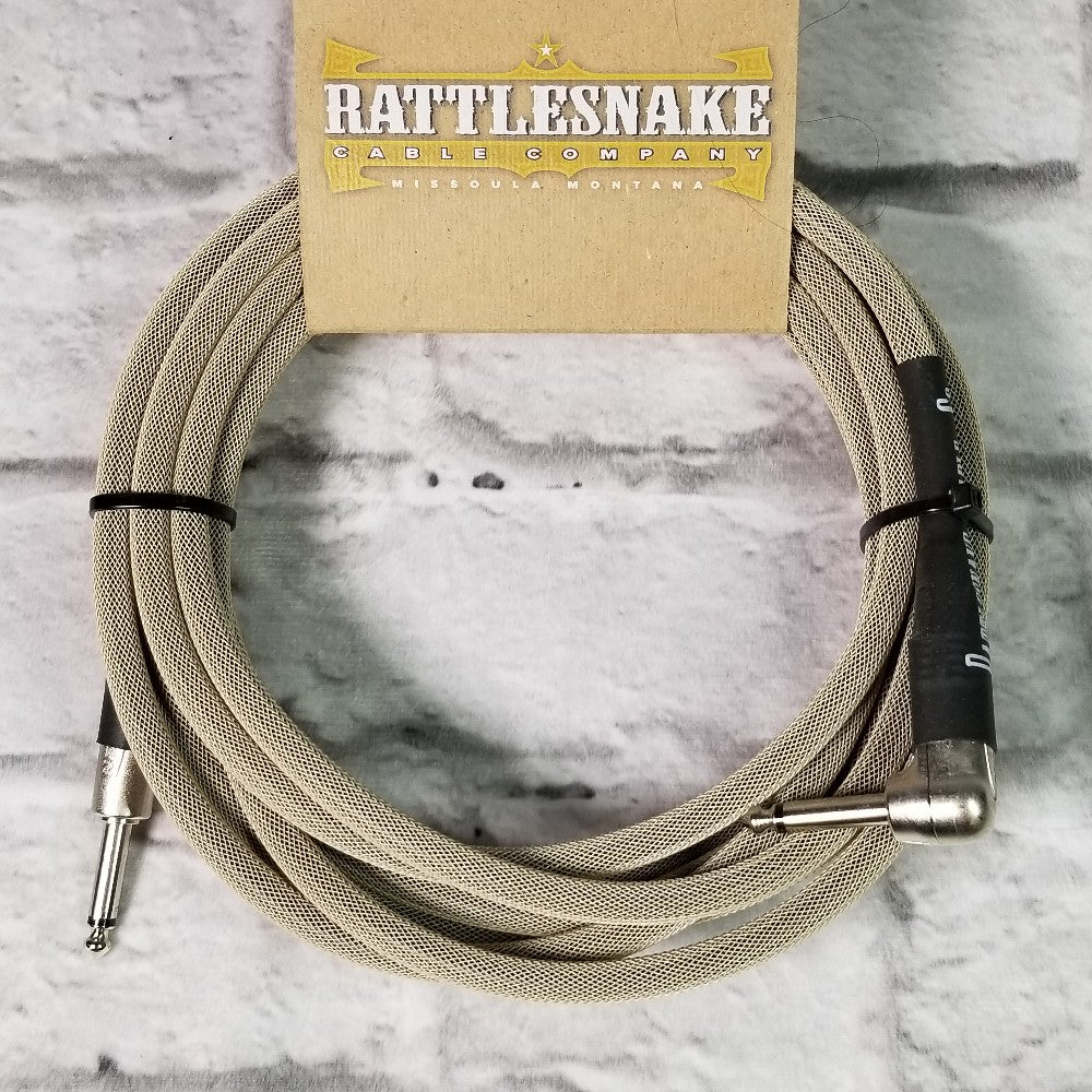 Rattlesnake Cables 20' Tweed Straight to Right Angle