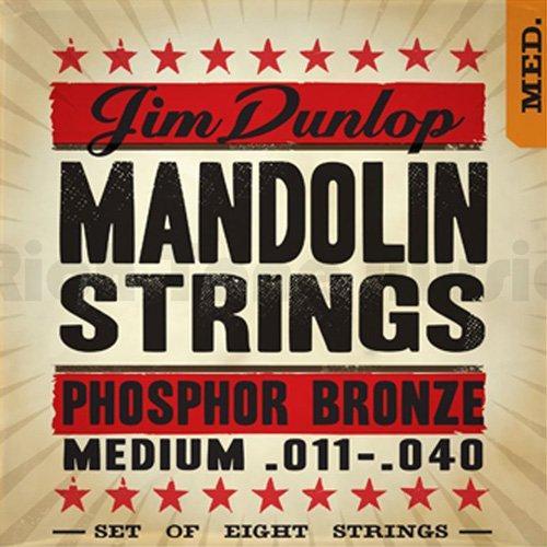 Dunlop DMP1140 Mandolin Strings, Phosphor Bronze, Medium, .010-.040,