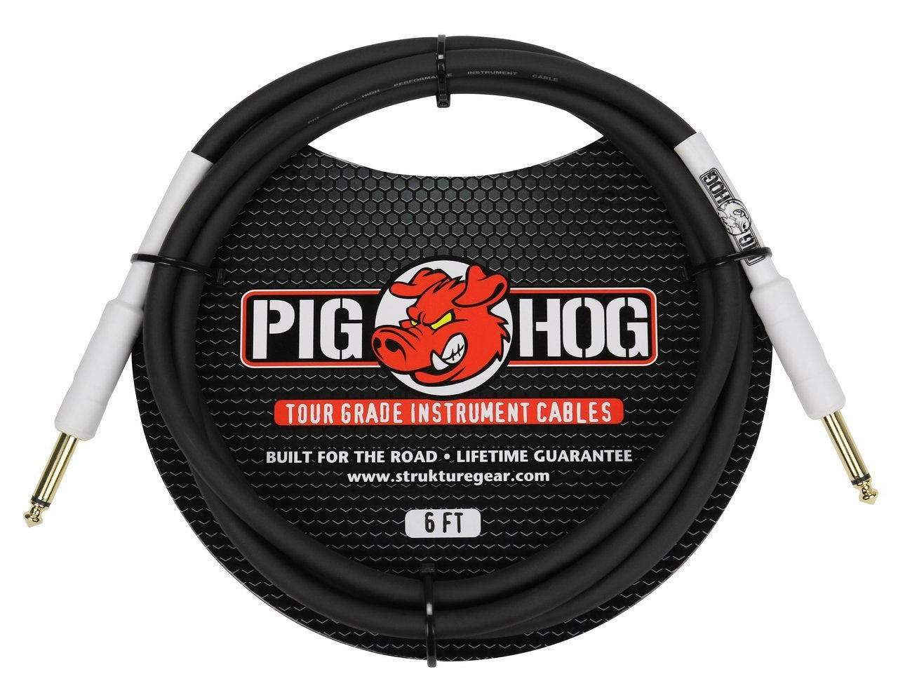 Pig Hog Cables Instrument Cable 6ft, 1/4" - 1/4"
