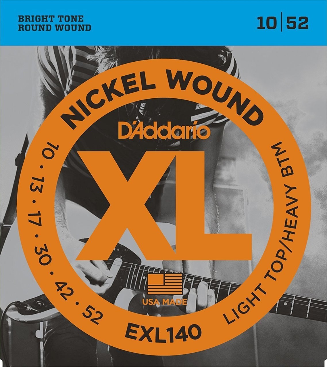D'Addario EXL 10-52 Nickel Wound Electric Guitar String Set