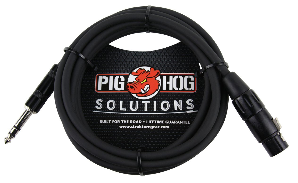 Pig Hog Solutions - 20FT TRS(M)-XLR(F) Balanced Cable
