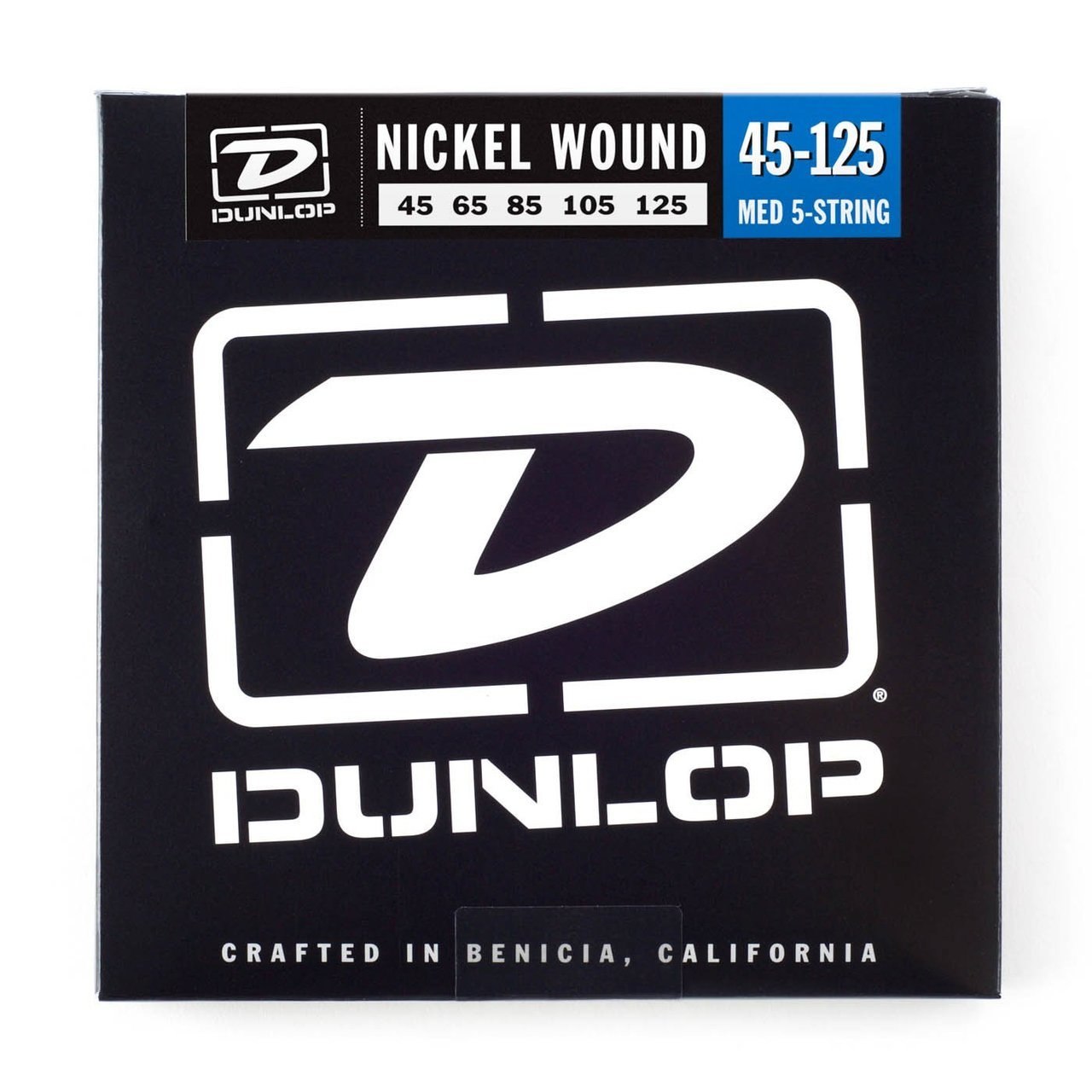 Dunlop Nickel Wound Bass Strings, Medium, .045–.125, 5 Strings/Set