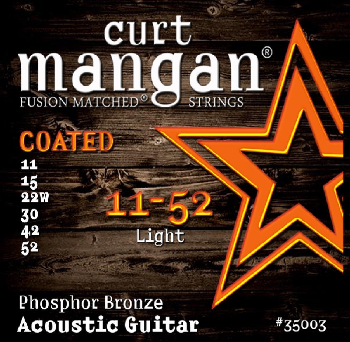 Curt Mangan Coated 11-52 Phosphor Bronze Acoustic Guitar String Set