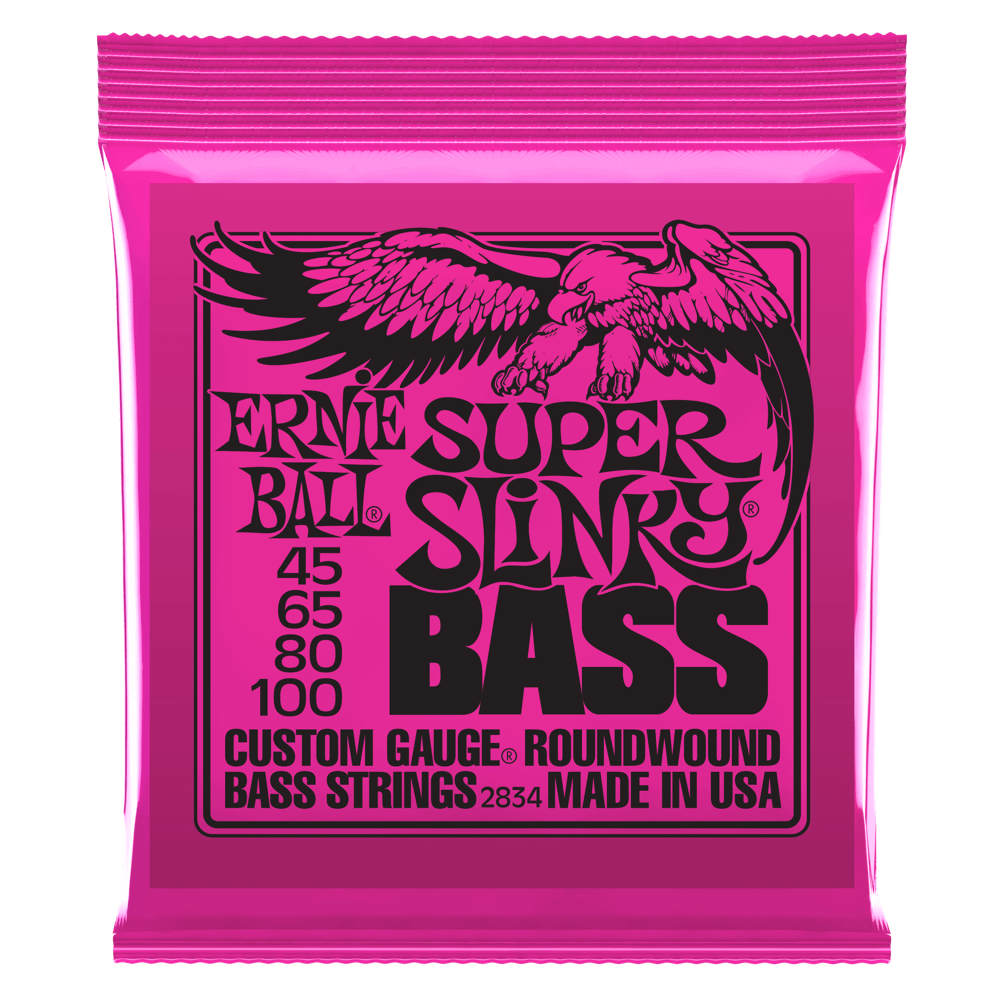 Ernie Ball Super Slinky Nickel Wound Electric Bass Strings 45-100