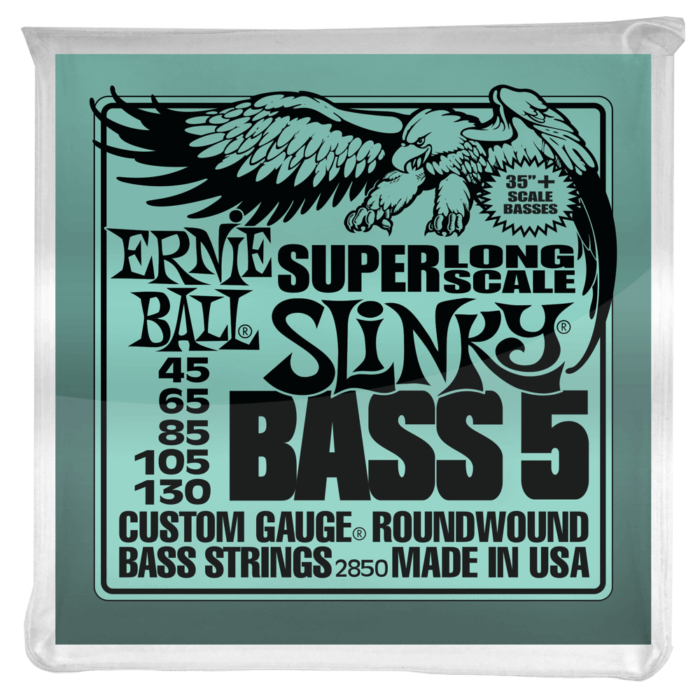 Ernie Ball Strings Bass 5 Slinky Super Long Scale Electric Bass Strings