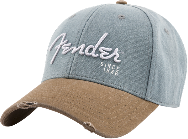 Fender Spaghetti Logo Washed Snapback Hat