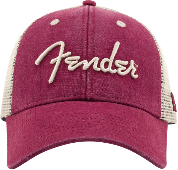 Fender Spaghetti Logo Washed Trucker Hat
