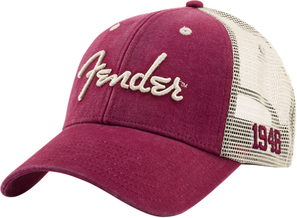 Fender Spaghetti Logo Washed Trucker Hat