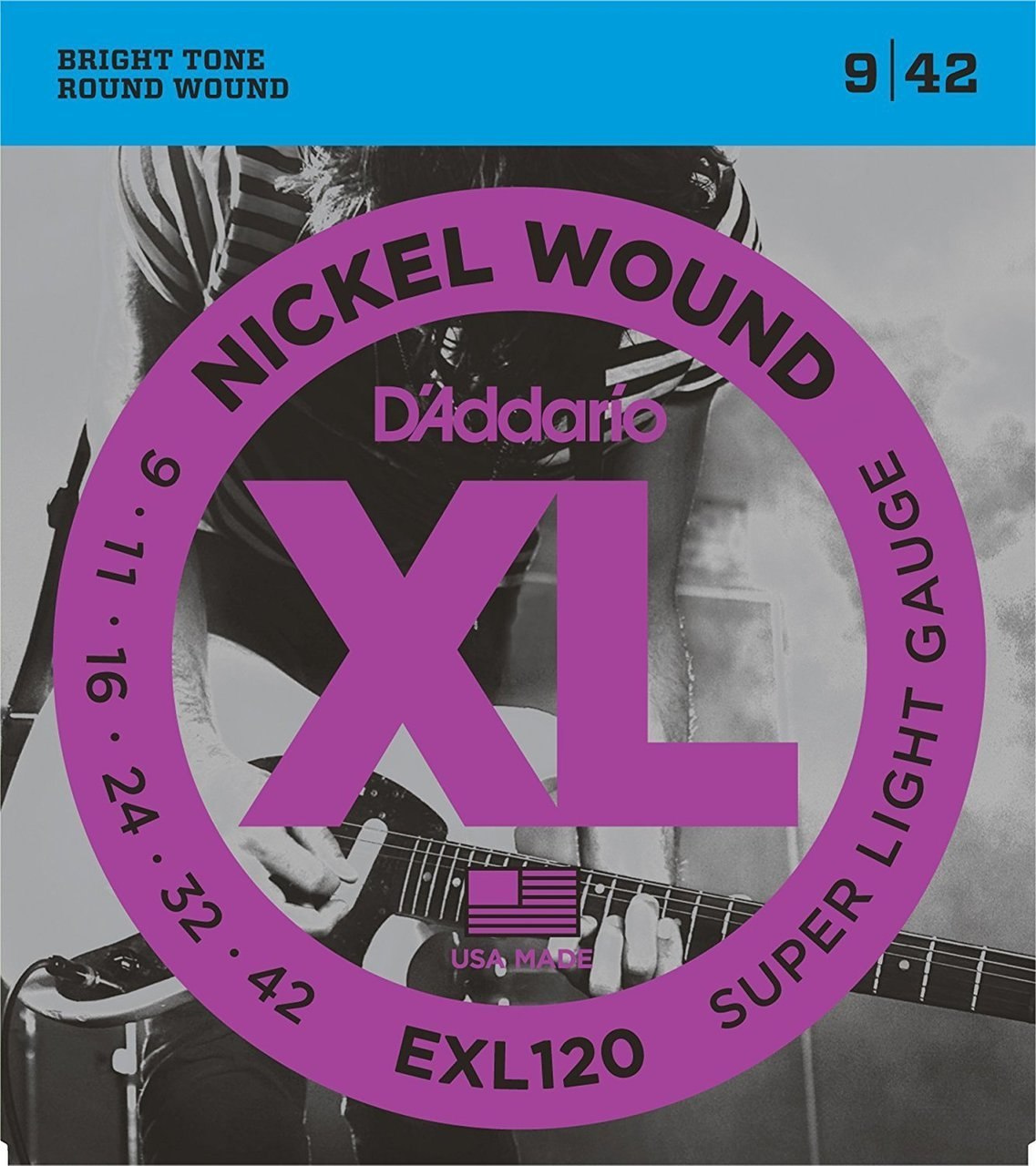 D'Addario EXL 9-42 Nickel Wound Electric Guitar String Set