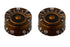 Allparts PK-0130-036 Vintage Style Speed Knobs Set of 2 -  Chocolate Brown