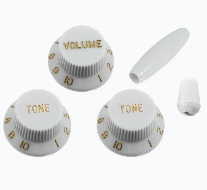 Allparts PK-0178-025 White Knob Set for Stratocaster