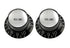 Allparts PK-0184-023 Black Volume Reflector Knobs Set of 2