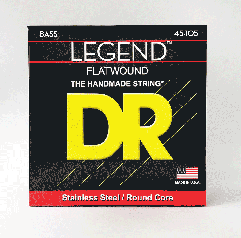 DR Strings Legend FL-45 Flatwound Bass Strings 45-105