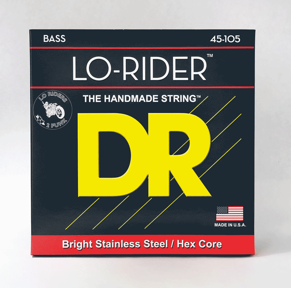 DR Strings Lo-Rider MH-45 Stainless Steel Hex/Core Bass Strings 45-105