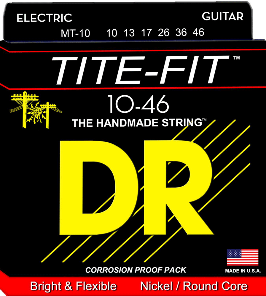 DR Strings TITE FIT Electric Guitar Strings Medium MT-10 - 10/46
