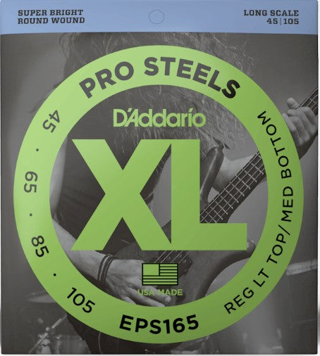 D'Addario EPS165 45-105 Custom Light/Long Scale Set Electric Bass Strings