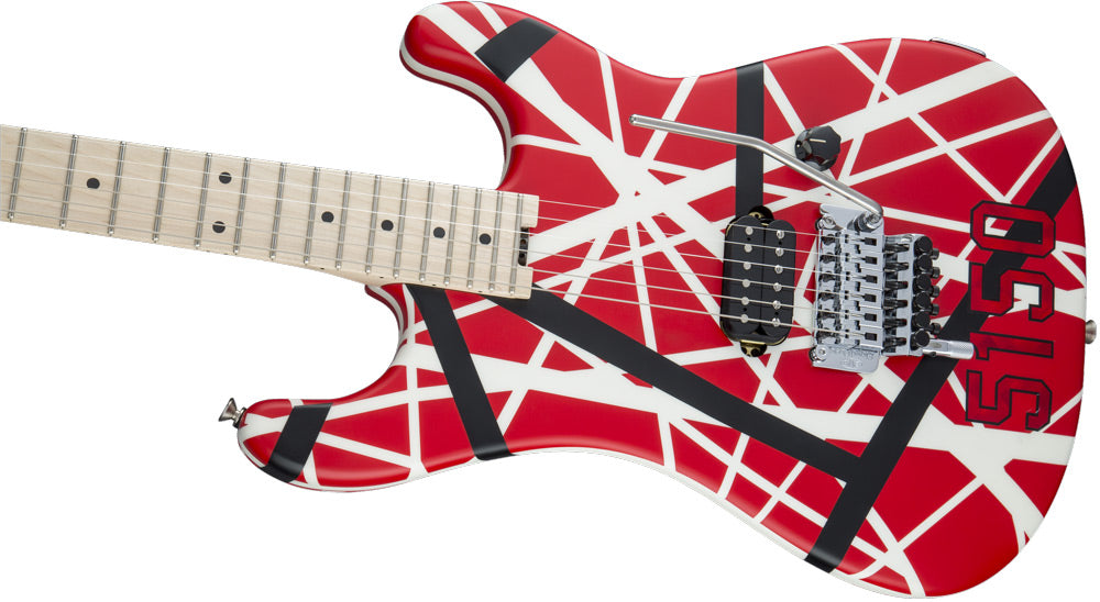 EVH Guitars Striped Series 5150 - Red with Black and White