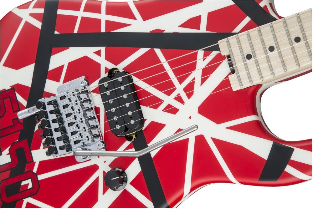 EVH Guitars Striped Series 5150 - Red with Black and White