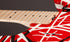EVH Striped Series Guitar Red with Black Stripes