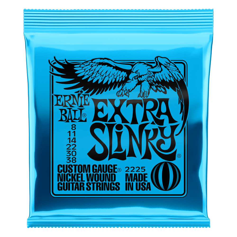 Ernie Ball Extra Slinky Nickel Wound Electric Guitar Strings - 8-38 Gauge