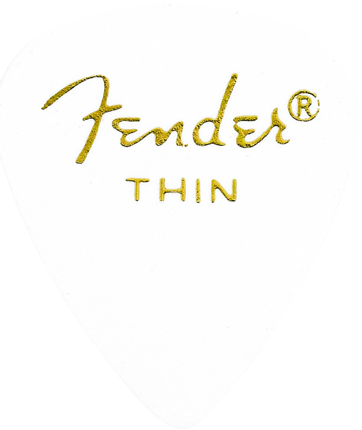 Fender 351 Shape Premium Pick Pack Thin White12ct
