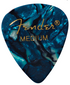 Fender 351 Shape Premium Guitar Picks 12 Count Pack, Medium, Ocean Turquoise